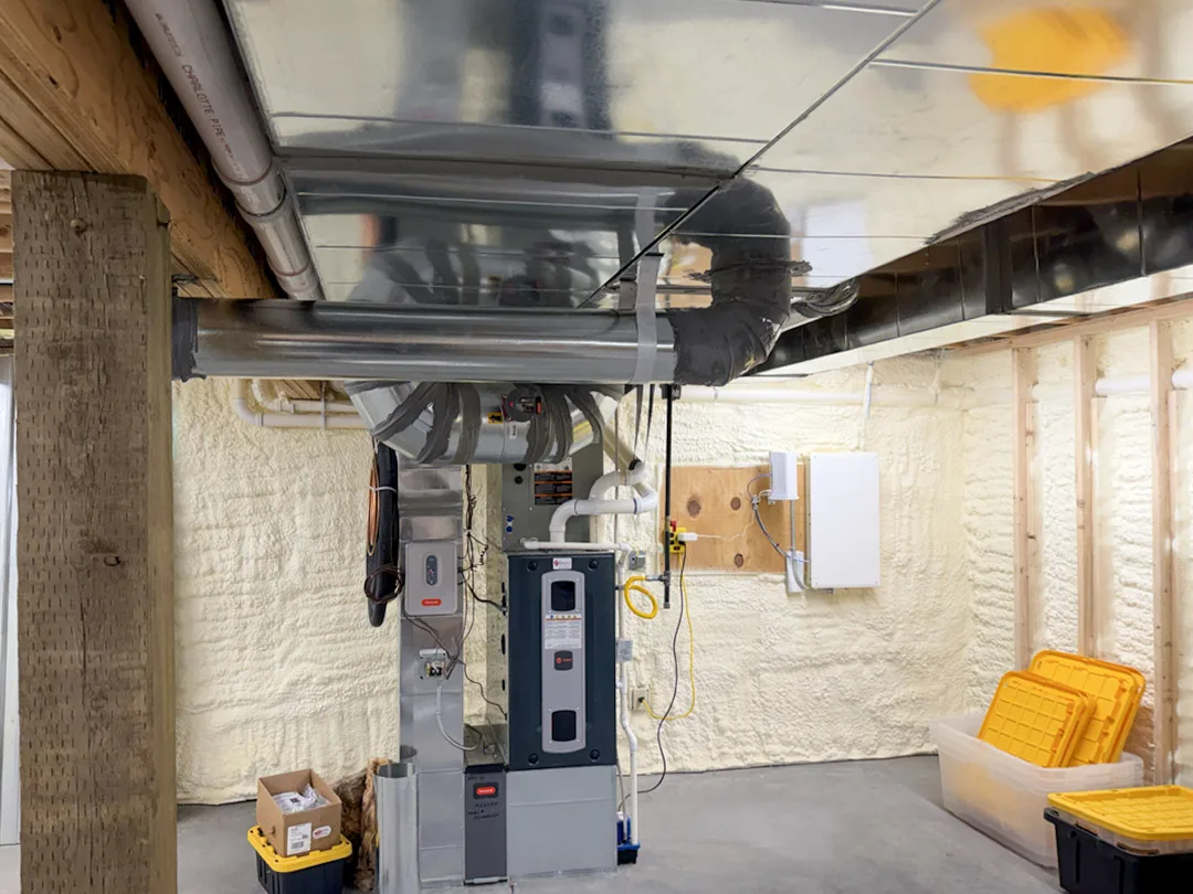 Modified HVAC supply duct runs in Madison County, Montana