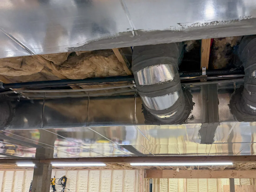 New HVAC supply registers and modified ductwork in Montana