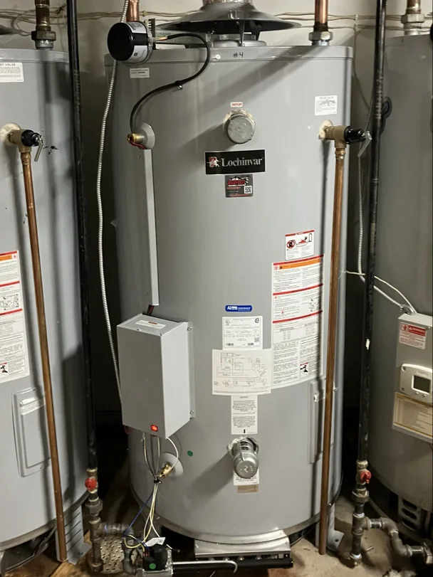 Commercial water heater install